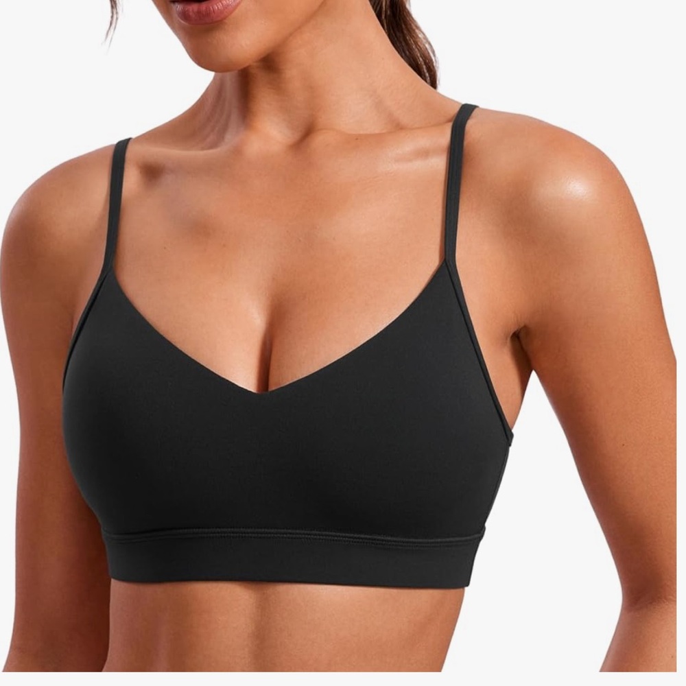 CRZ YOGA Butterluxe V-Neck Sports Bras for Women
